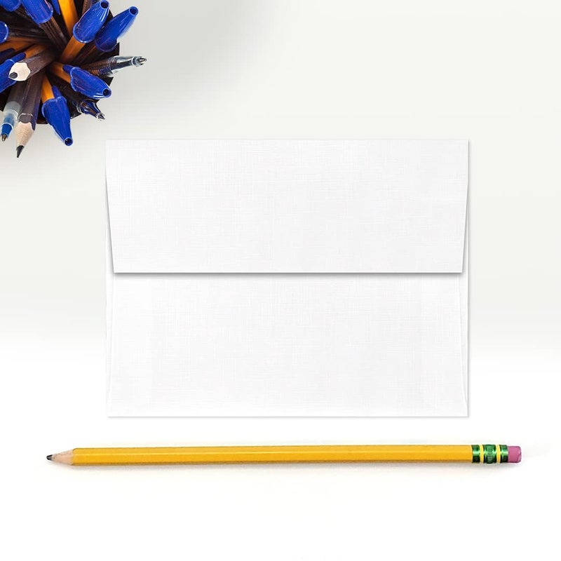 LUXPaper A2 Invitation Envelopes | Peel & Press | 4 3/8" x 5 3/4" | White Linen | 80lb. Text | 50 Qty - Image 4
